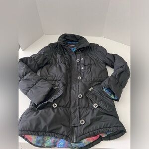 Urban Republic Black Puffer Jacket Synched‎ Waist Women's Medium